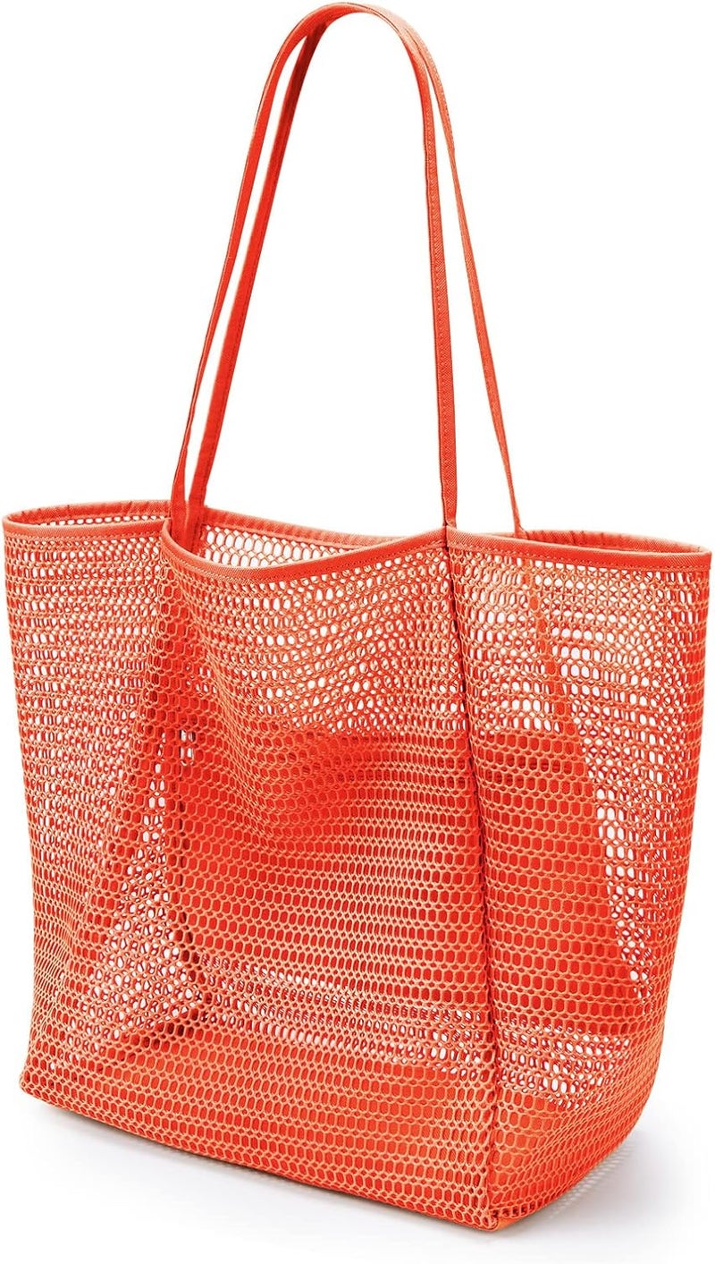 KALIDI BeachNylon Mesh Tote Bag, Casual Tote Bag Hobo Women Foldable MAX 23L Shoulder Bag For Beach Picnic Vacation - Image 1